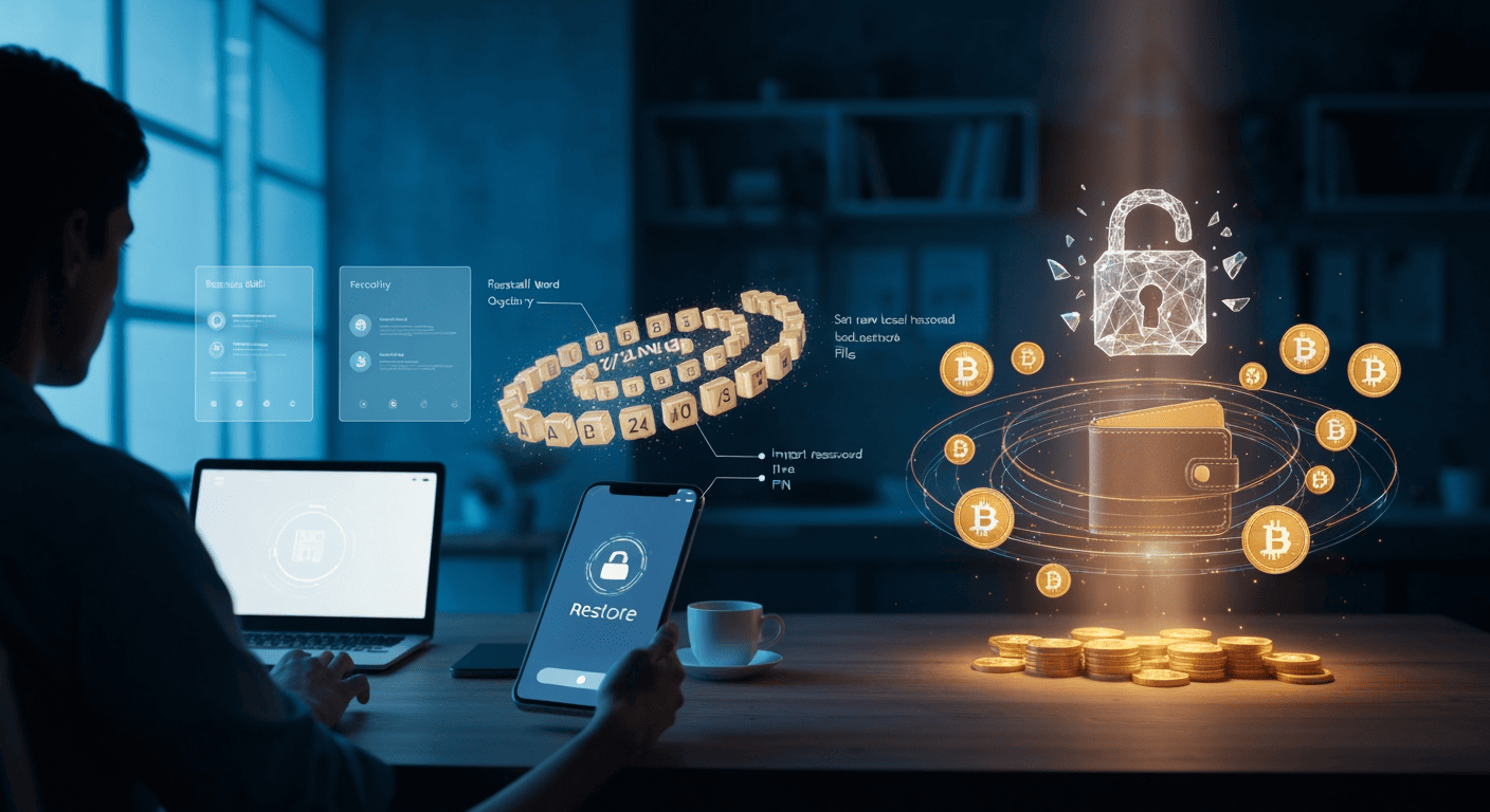 مراحل بازیابی کیف پول ارز دیجیتال